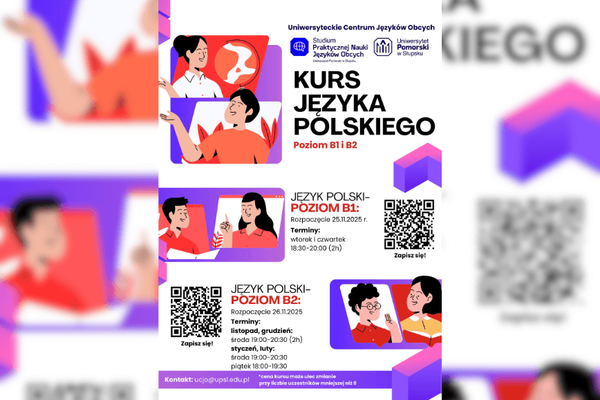 Kurs języka polskiego - poziom B1 i B2