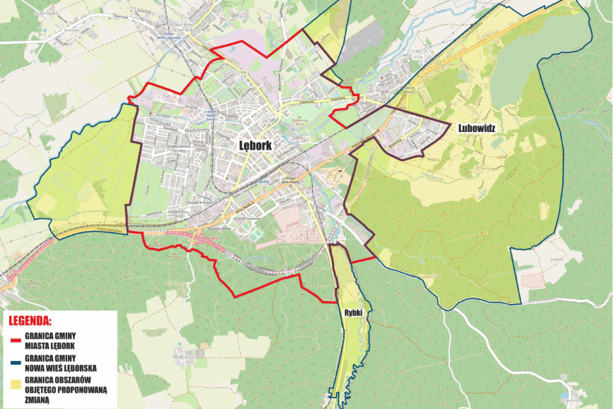 Analiza poszerzenia granic miasta Lębork