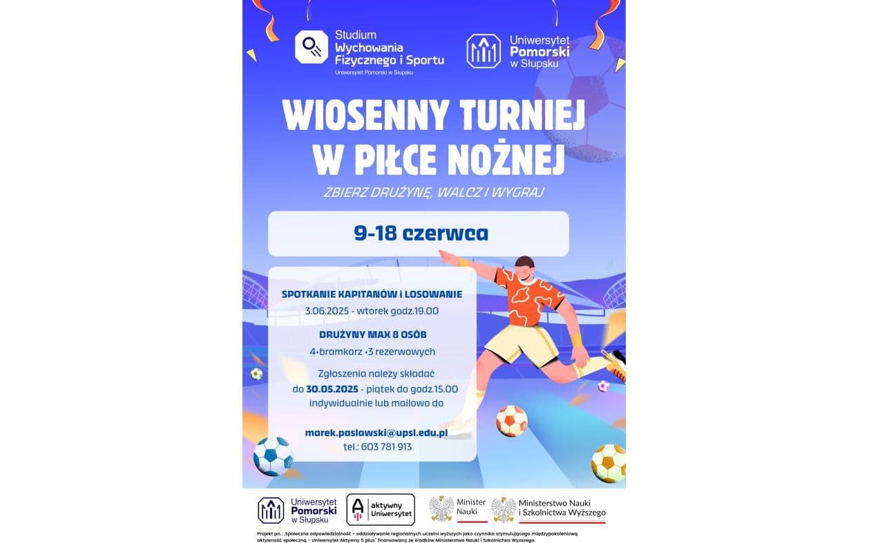 Wiosenny Turniej w Piłce Nożnej na Uniwersytecie Pomorskim w Słupsku