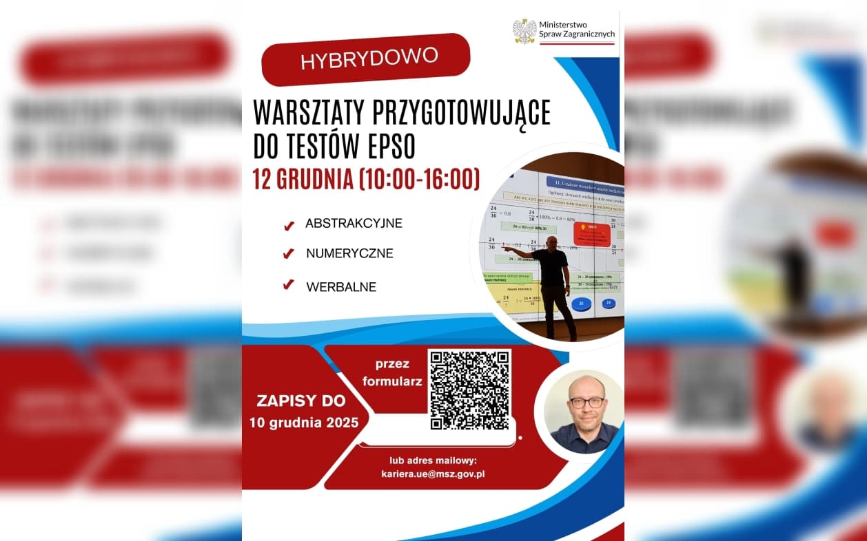 Warsztaty przygotowujące do testów EPSO – 12 grudnia 2025