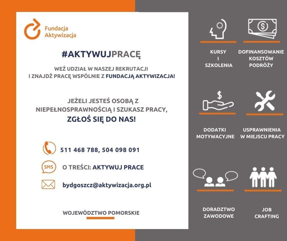 Szukaj pracy razem z Fundacją Aktywizacja !!!