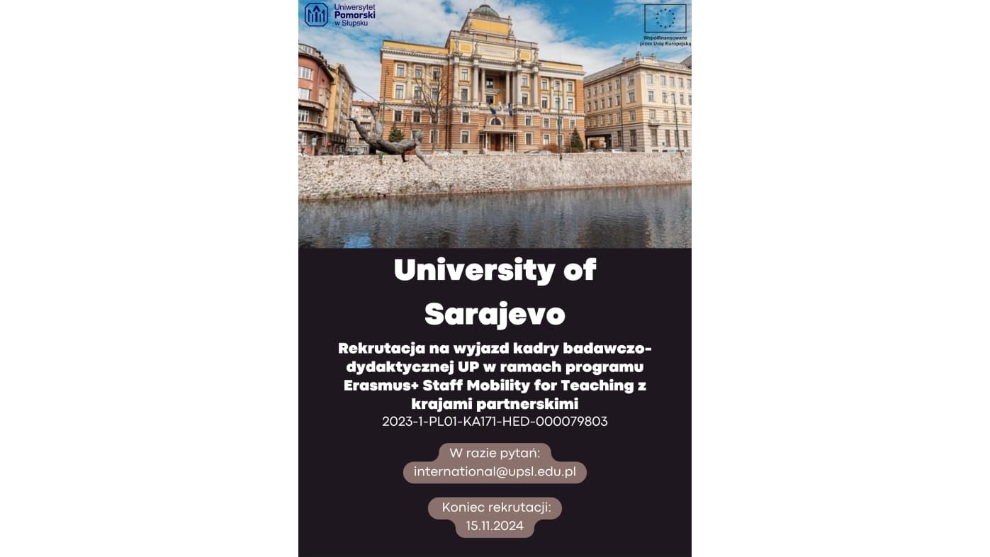 Rekrutacja na wyjazd kadry badawczo-dydaktycznej UP w ramach programu Erasmus+