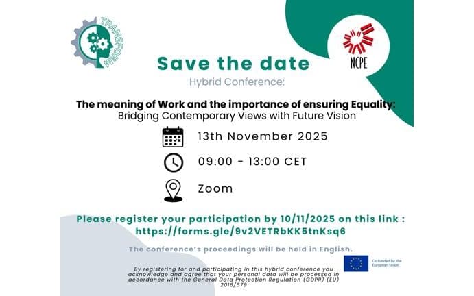 Panel dyskusyjny " The meaning of Work and the importance of ensuring Equality