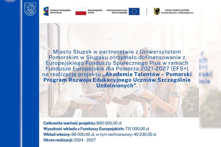 Uniwersytet Pomorski w Słupsku w projekcie „Akademia Talentów”