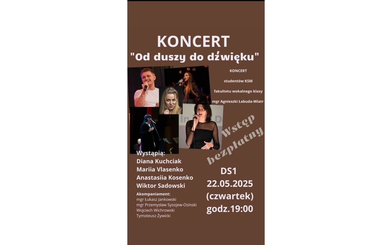 Koncert "Od duszy do dźwięku"