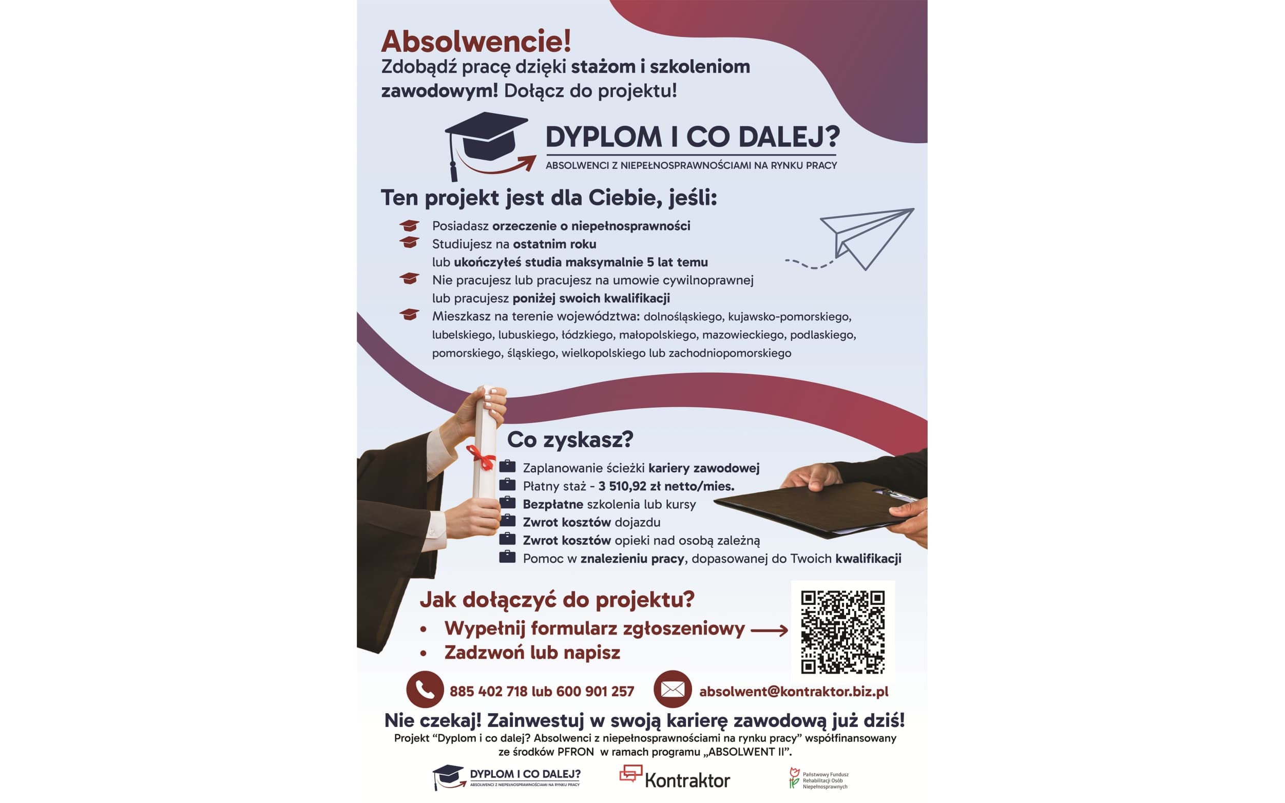 Dołącz do projektu „Dyplom i co dalej? Absolwenci z niepełnosprawnościami na rynku pracy”