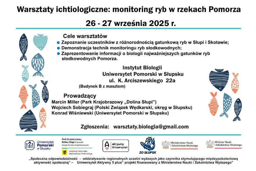 Warsztaty ichtiologiczne – monitoring ryb w rzekach Pomorza