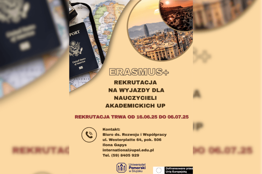 Rekrutacja na wyjazd w ramach programu Erasmus+ dla nauczycieli akademickich UP