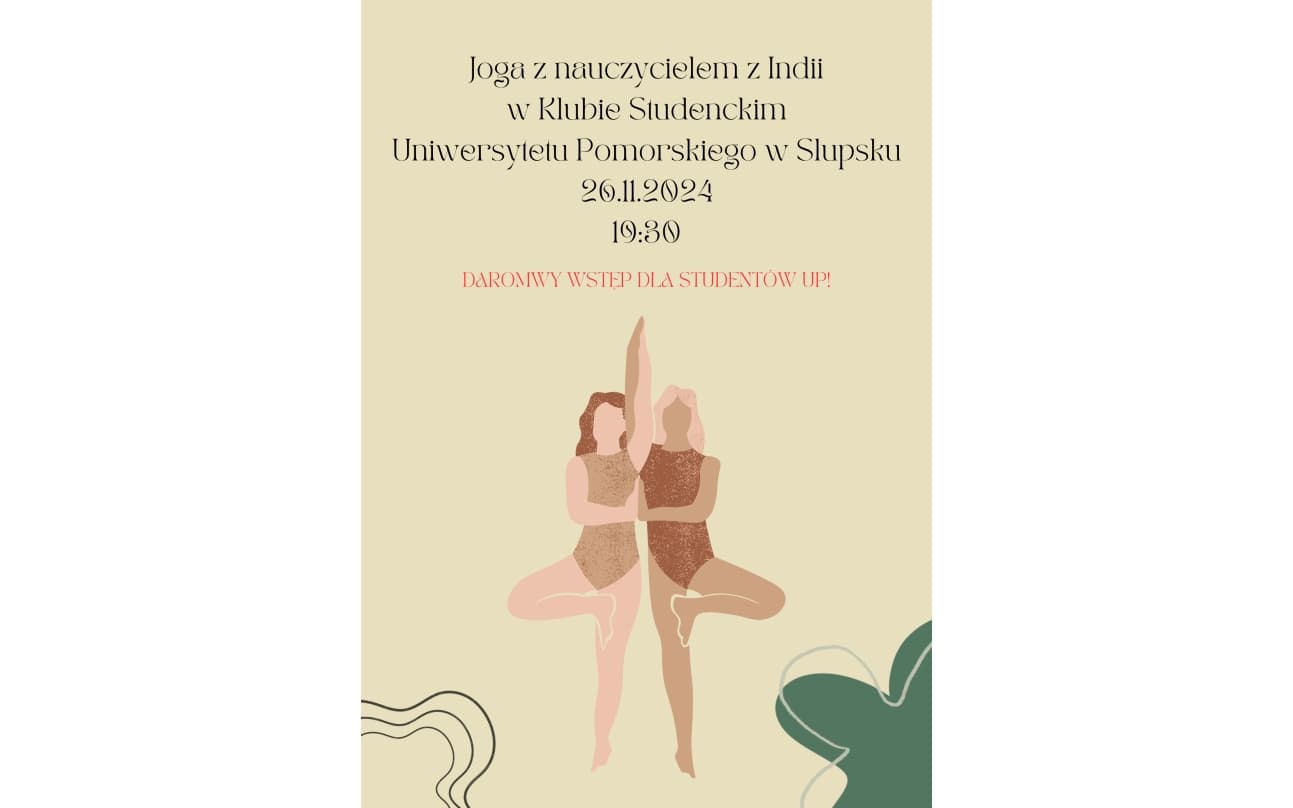 Zapraszamy do Klubu Studenckiego w DS1 na zajęcia Jogi!