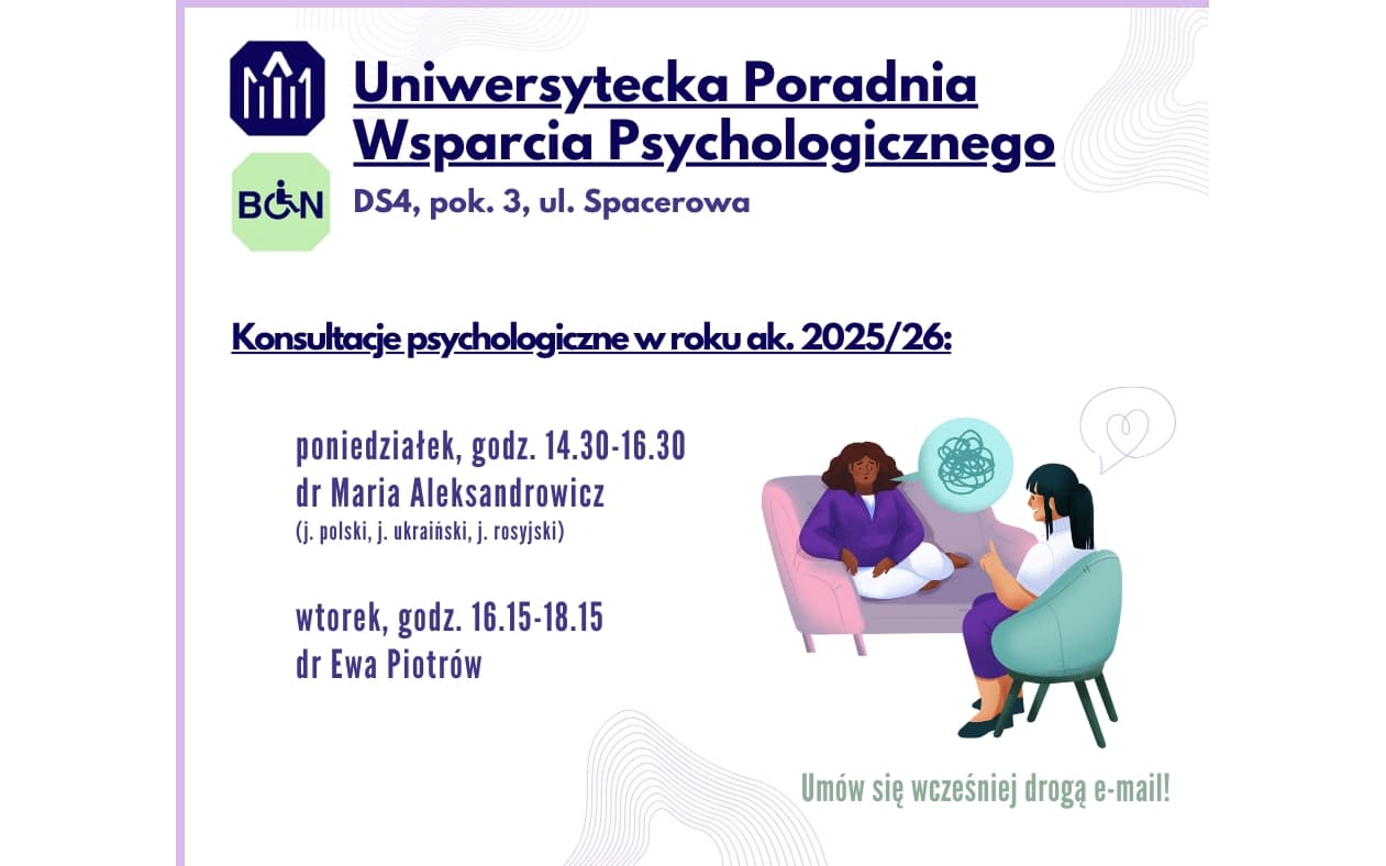 Pomoc psychologiczna na rok ak. 2025/2026