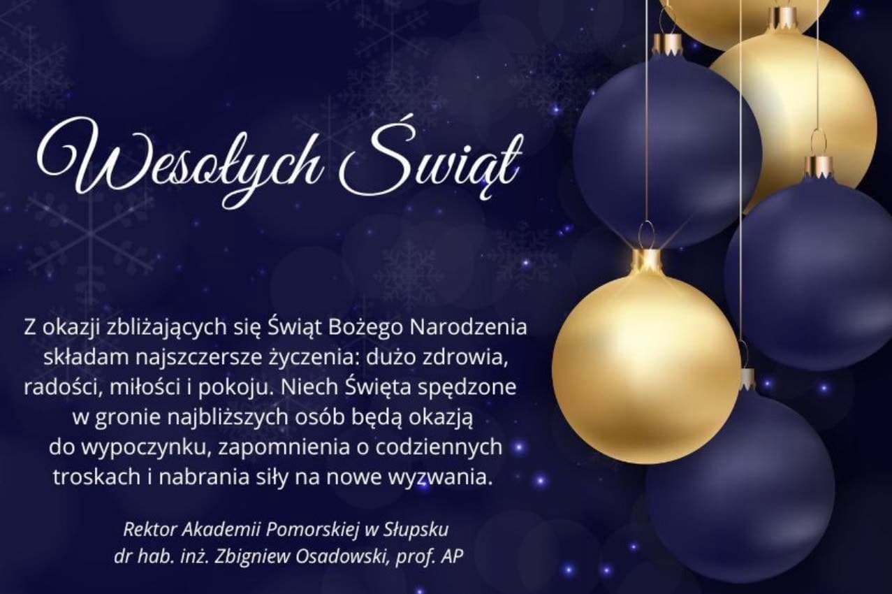 Życzenia JM Rektora z okazji Świąt Bożego Narodzenia